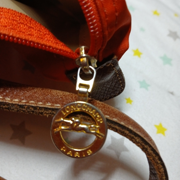 LONGCHAMP BAG NYLON ORANGE VGUC - Picture 13 of 13